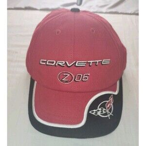 Vintage Corvette Hat Leather Strap Adjustable K Products by Mid America Designs